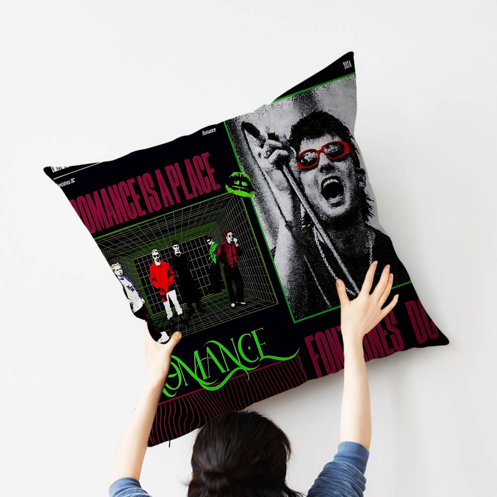 F-Fontaines D.C. Romance Pillow Cushion Cover Pillowcase Living Room Sofa Home Decor Customized