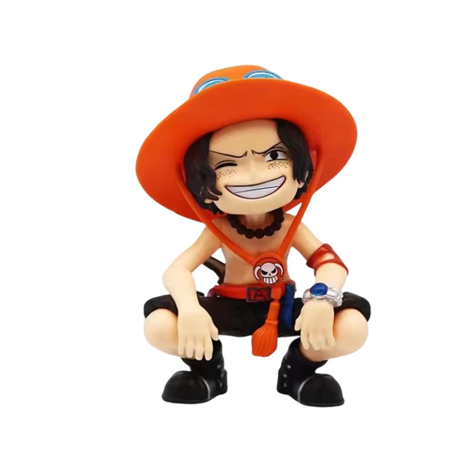 12-15cm ONE PIECE  Anime Monkey D Luffy Roronoa Zoro Q-Version PVC Model Desktop Car Ornament  Kids Birthday Christmas Gift Toys