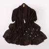 Pearl Chiffon Long Scarf With Rhinestone For African Women