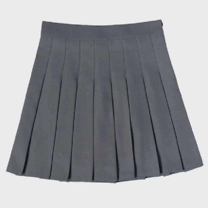 Plissierter Midi-Rock mit Reißverschluss & Knopf - Vielseitige JK-Uniform für Frühling, Sommer und Herbst