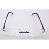 RSINC Unisex Rimless Metal Frame Fashion Tom Gun Blue 55-17-142 IB-12 B0DK52FMMC