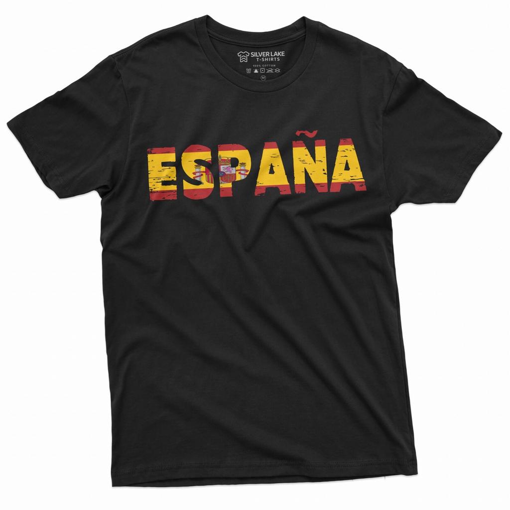 Spain Flag T-Shirt Mens Womens Tees Top Spain Patriotic Shirt Spain National Flag Tee Spanish Gifts