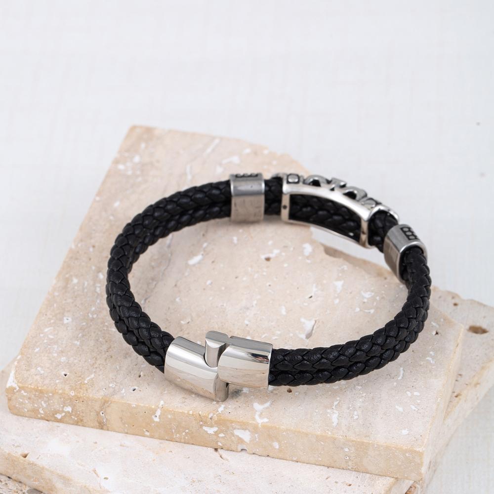 Gotický Pánský Vintage Černý Pletený Kožený Náramek Severský Viking Ručně Vyráběné Šperky Pulseras pro Muže