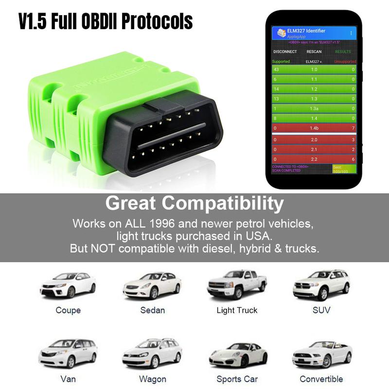 2026 KONNWEI KW902 ELM327 V1.5 Bluetooth 5.2 OBD2 Scanner Car Engine Diagnostic Code Reader for Android iOS Auto Scan Tool