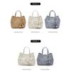 DakS Beige Cowhide Flower Punching Tote Bag S Dcba6e575i2