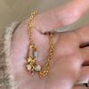 Vintage Style Light Luxury Fashion Collar Chain Heart-shaped Lock Clasp Necklace for Women Party Wedding Romantic