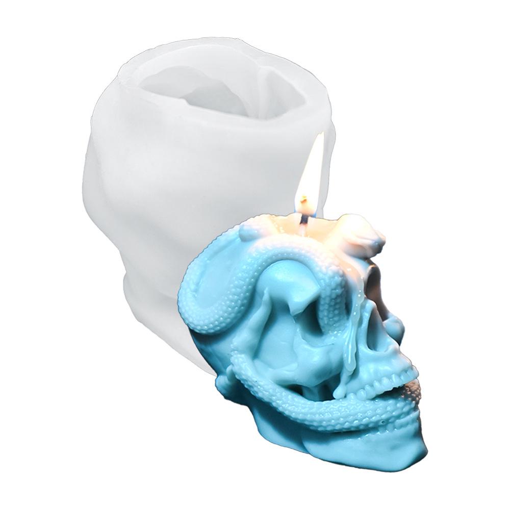 Flower & Halloween Silicone Mold: Ghost, Bat, Skull, Pumpkin for Candle & Plaster Ornaments