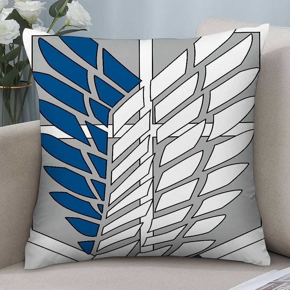 Anime A-Attacks On T-Titans Pillow Case Short Plush Double-sided Print Square Throw Pillow Covers Sofa Home Cushion Decor