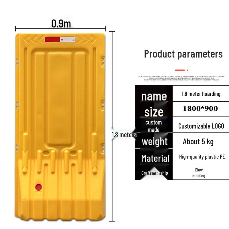1.8m High Blow-Molded Water-Filled Barrier: Anti-Collision Road Safety Fence