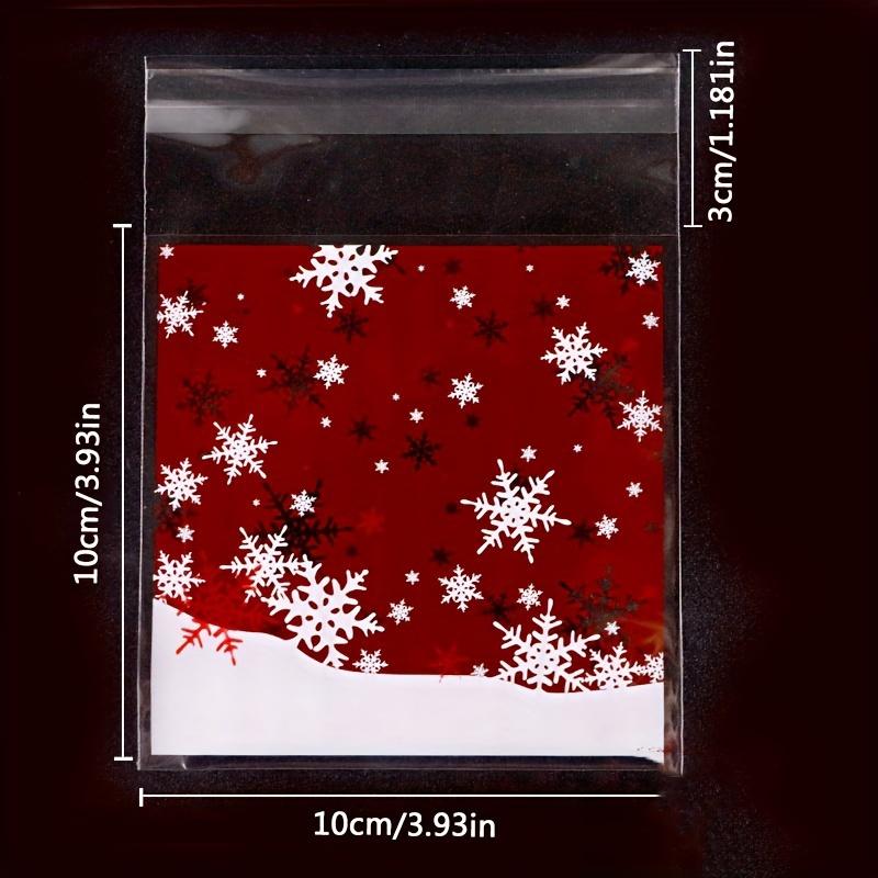 200 Pcs Christmas Packaging Mooncake Bags Holiday Cookie Bags Candy Food Bags Clear Self-Sealing Bags  Baking Self-Sealing Self-Adhesive Bags