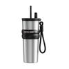 Stainless Steel Vacuum Insulated Travel Mug 710ml Leakproof With Straw Lid Modern Minimalist Design Office Car Outdoor Use