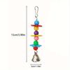 Parrot Chew Toy, Bell Pendant Colorful Round Bead Flower String for Birdcage Accessories