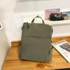 Men Nylon Backpack Solid Color Women Small Backpack