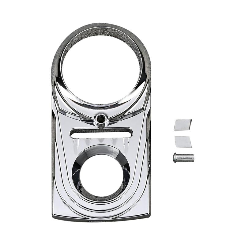 NEW-Motorcycle Dash Panel Insert Trim Cover Accessories For  Dyna Softail Fat Boy Chrome