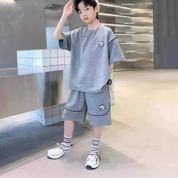 Children's Clothing, Boys, Summer, Big Children, Korean Style, Casual, Loose, Cool, Handsome Suit, Two-piece Suit