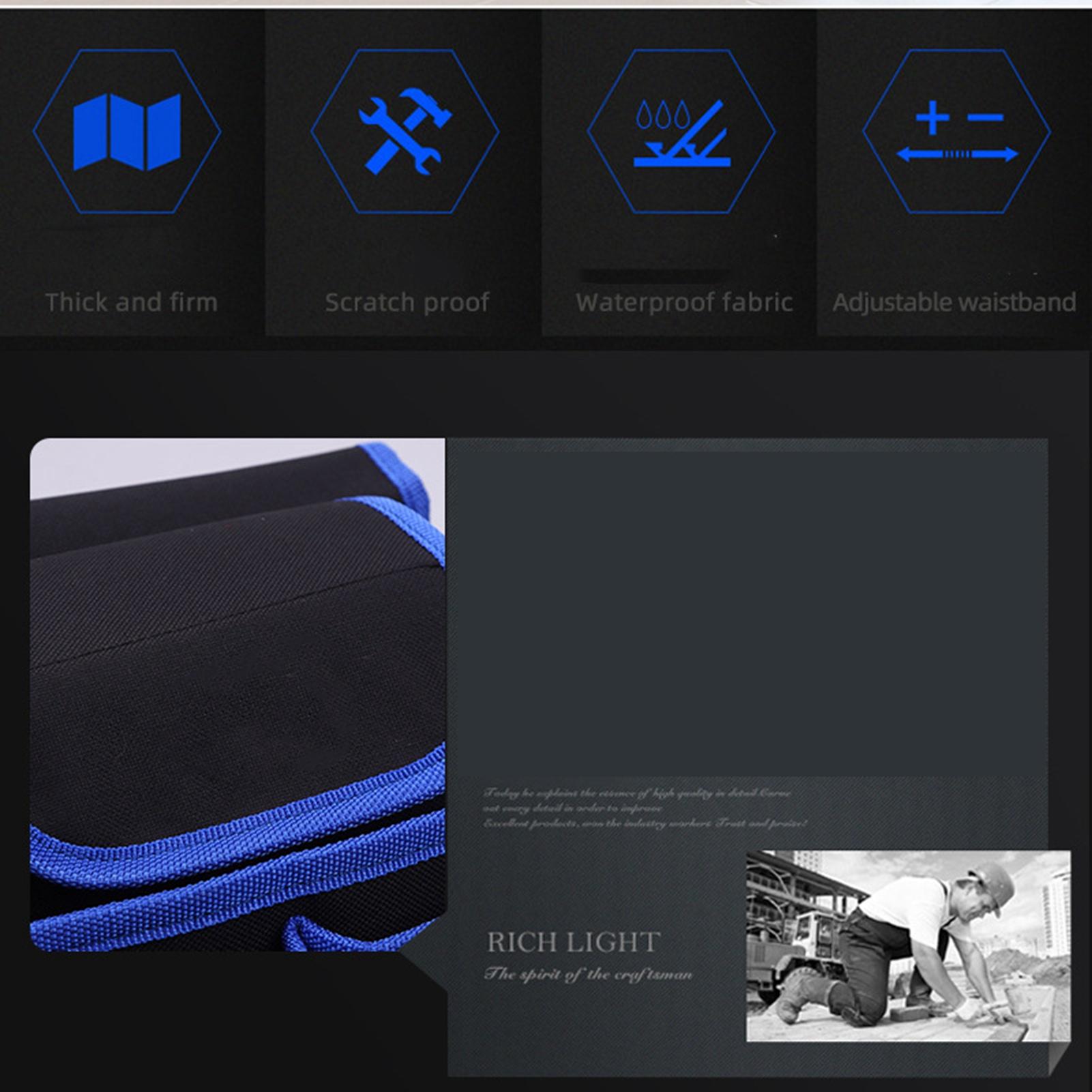 

Сумка для инструментов, многофункциональная, портативная, небольшая, из ткани Оксфорд, сумка для инструментов для ремонта, сумка для электрика, инструмент