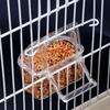 10Pcs/Set Transparent Bird Feeding Box Food Dispenser Parrots Feeder with Stable Construction Antisplash Design