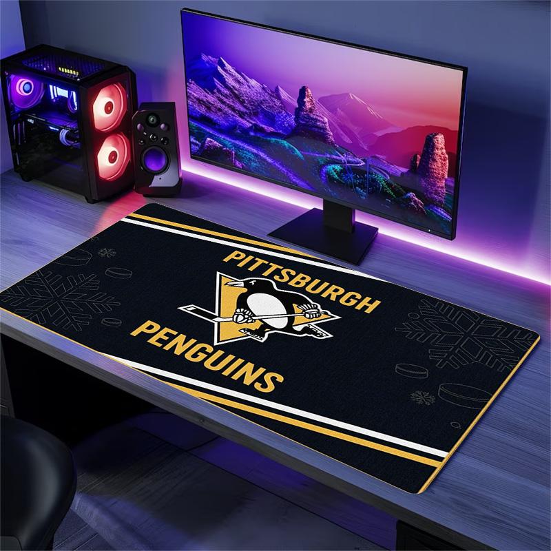 Pittsburgh Penguins Color Mouse Pad Large Gaming Table Cushion Non-slip Laptop Tablet Big Mousepad XXL Mat Mini PC Playmat With Lock Edge