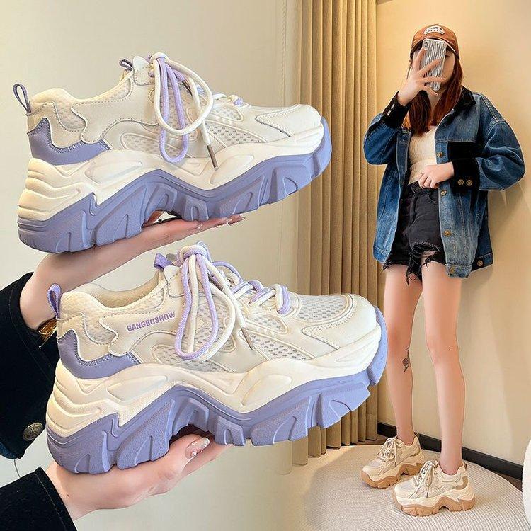Fashion Best-Selling Forrest Gump Running Shoes - Women's Mesh Lightweight Sneakers, Campus Commute All-Match, Spring Trendy Daddy Shoes