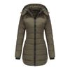 New Women's Water-Resistant Cotton Coat Detachable Hood Long Sleeve Winter Warm Outerwear Parka