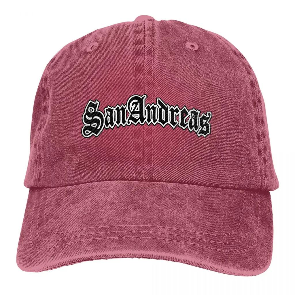 Classic GTA San Andreas Logo Baseball Cap Unisex Style Distressed Denim Sun Cap Outdoor Running Golf Adjustable Caps Hat