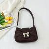 Niche Textured Bag Women's Summer New Bow Underarm Bag Beautiful Shoulder Bag