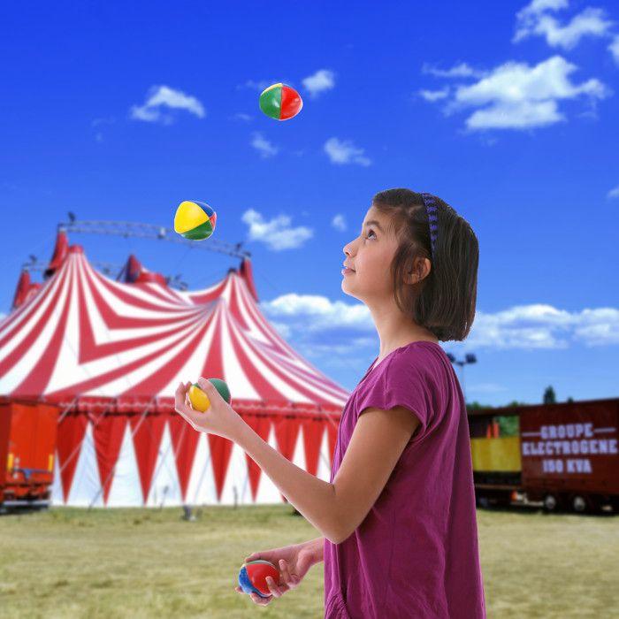 Relaxdays Juggling Balls, Set of 5, D : 65 Mm, Beginners and Pros, PVC & Sand, Juggling Balls, Multicoloured