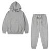 Kinder Hoodie Set 320G Waffelstrick Dick Einfarbig Jungen Mädchen Freizeit Sportbekleidung Zweiteiliges Outfit
