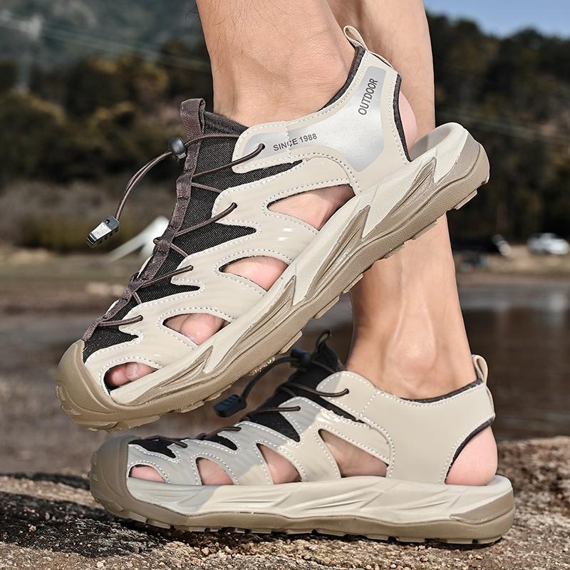 Fashion Tourist Vacation Beach Sandals Handmade Men's Sandals Summer Outdoor Non Slip Iking Shoes Light Wear Resistant Sports Loafers