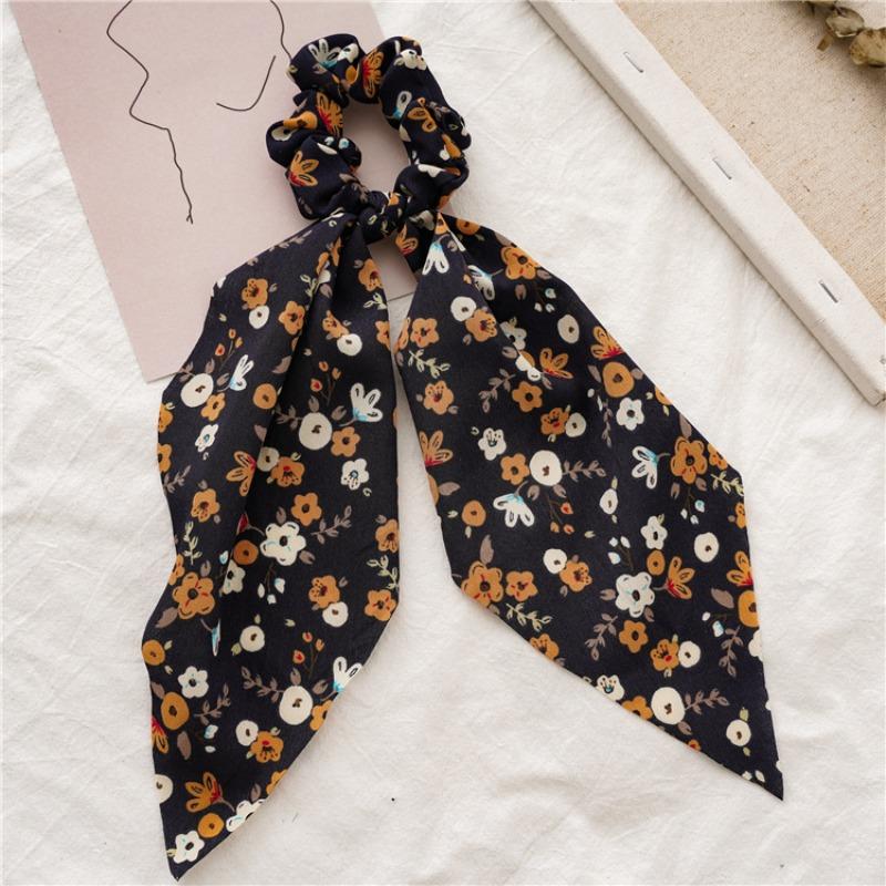 New Floral and Light and Fresh Hairband with Flowing Ribbons for Women, Versatile Ponytail Hair Accessory, Cute and Sweet Design