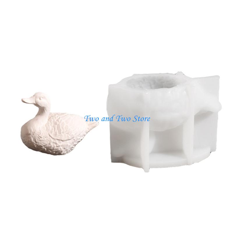 HX6F Flexible Silicone Mould for Crafting Duck Holders Decorative Use