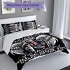 3pcs Knights Templar Pattern Bedding Set Duvet Cover Set Includes Duvet Cover &pillowcases, Perfect All Season Bedroom Decoration & Gift