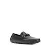 Salvatore Ferragamo Ferragamo Gancini Leather Loafers Black