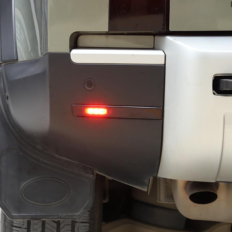 For Land Rover Defender 90 110 130 2020 2021 2022 2023 2024 ABS Black Car Rear Fog Lamp Cover Sticker Car Exterior Accessories