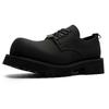 Pure black retro big head leather shoes men's 2024 spring thick sole heightening derby shoes trendy 1029-J
