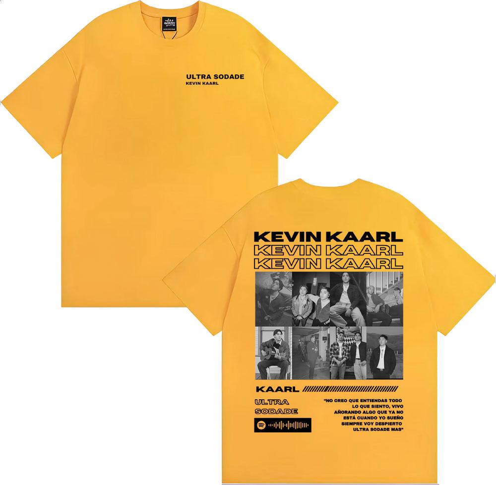 Rapper Kevin Kaarl Ultra Sodade Tour 2025 Cover T Shirt Unisex Women Fashion Gothic Retro Tshirts Cotton Comfort Oversized T Shirt