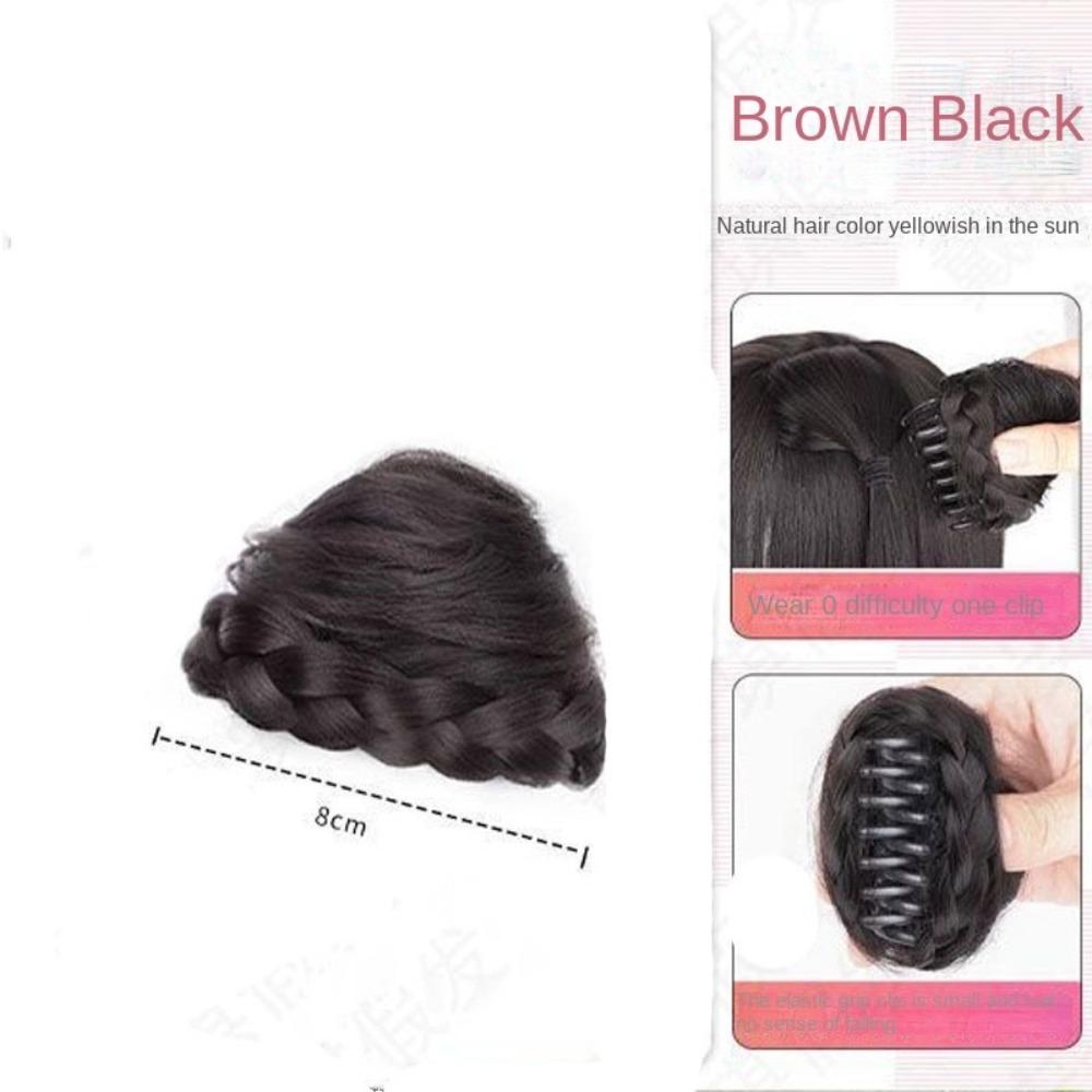 Natural Cat Ear Wig Bag Fluffy Cat's Ear Hair Bun Fashion Bun Head Wig Hair Accessories