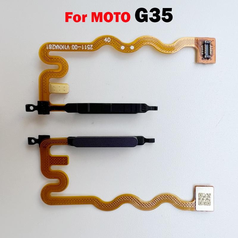 Per Motorola Moto G35 Pulsante Accensione Spegnimento Tasto Sensore Impronte Digitali Cavo Flessibile Componenti di Ricambio