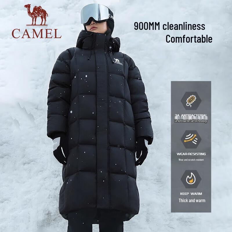 Camel Outdoor Waterproof Windproof Long Down Jacket