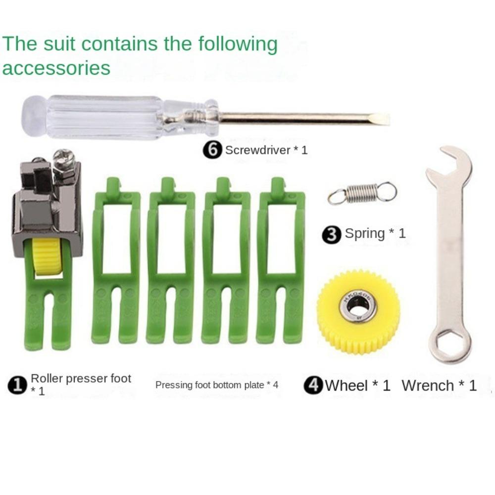 Adjustable Sewing Machine Presser Foot Wide Gap Single Needle Lockstitch Roller Presser Foot Replacable Sewing Accessories