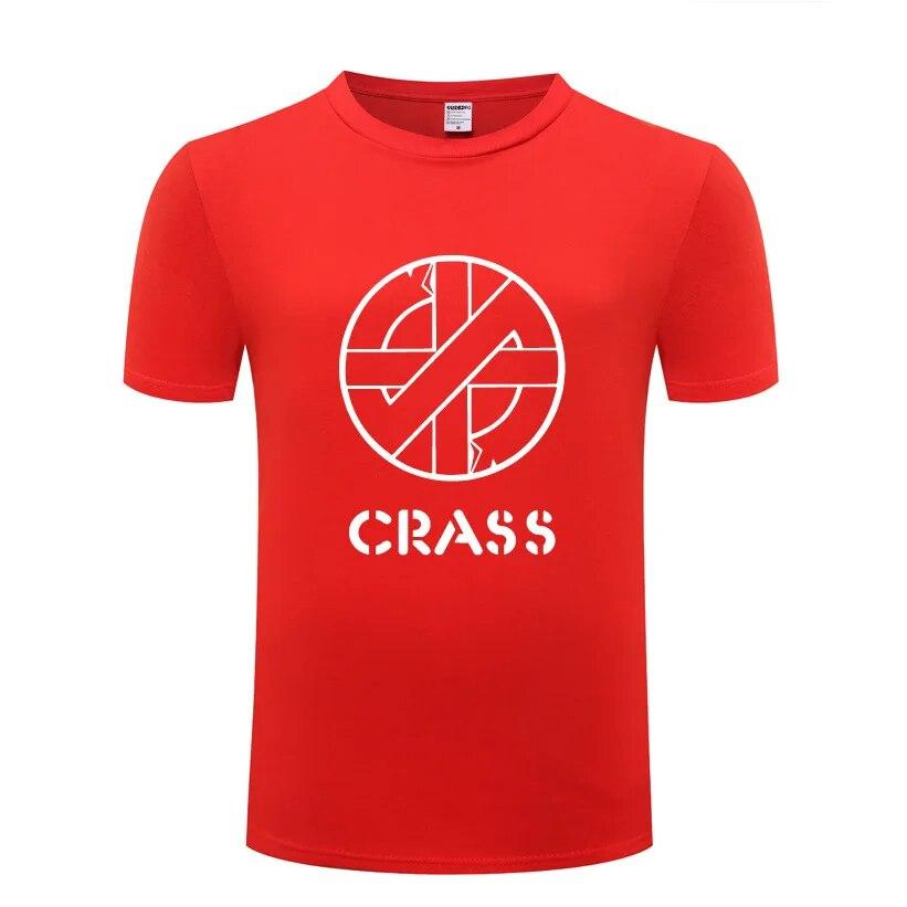 Music Rock Crass Printed T Shirts Unisex Hip Hop Short Sleeve O Neck Cotton Unisex T-Shirt Cool Funny Streetwear Top Tee Summer Style