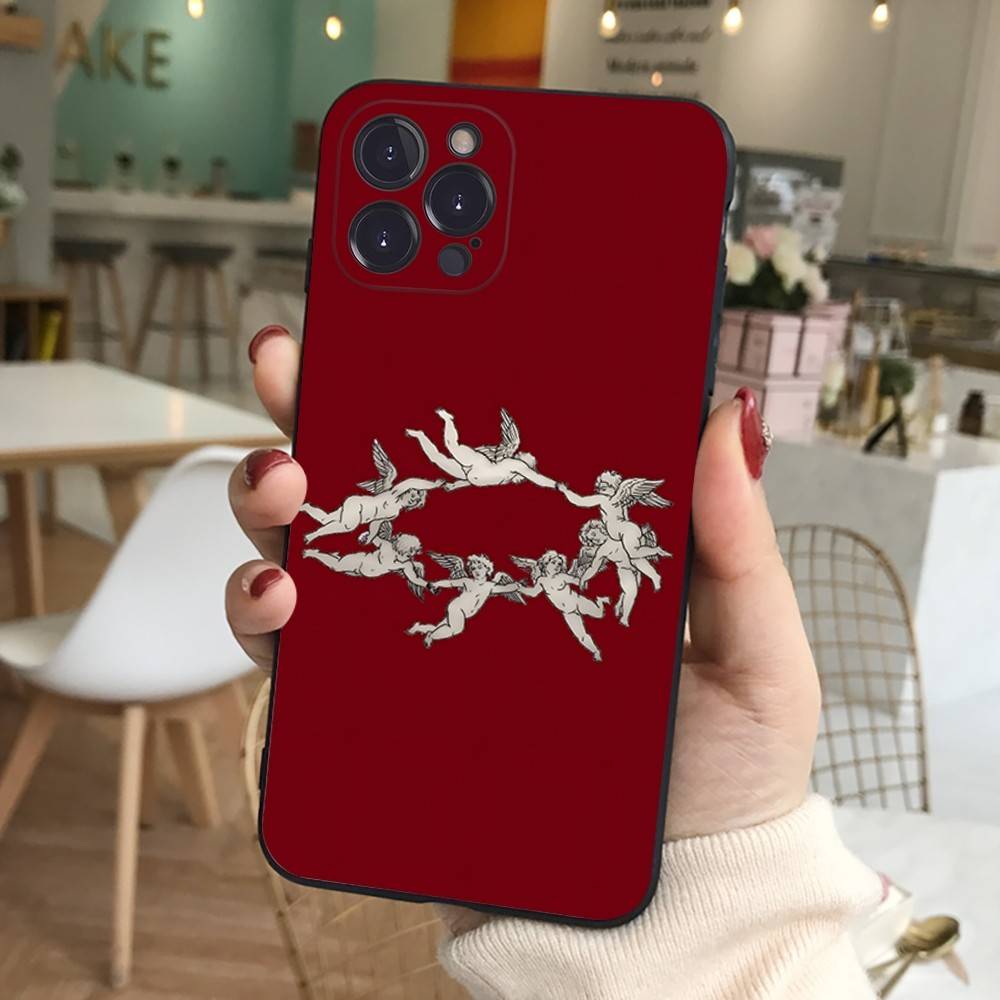 Middle Ages Retro Cupid Angel Phone Case For IPhone 12 11 13 14 15 16 17 Pro Max Plus Mini Cover