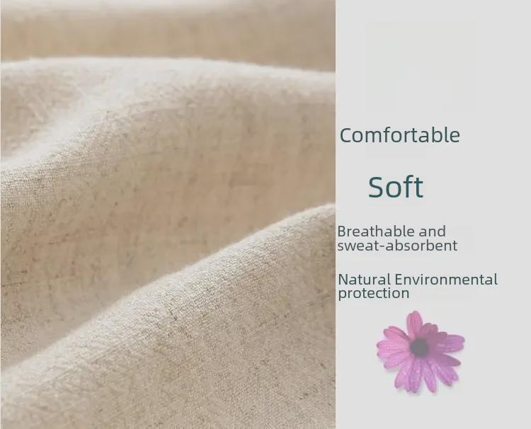 Chinesischer Stil Herren Langarm Baumwoll-Leinen Tang Anzug für mittlere und ältere Jahre - Retro Knöpfe Tai Chi Outfit