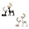 2x Deer Sculptures Decorative Figurines Modern Collectible Tabletop Ornaments