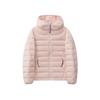 Womens Lightweight Hooded Down Jacket 90% White Duck Short Puffer Coat Winter Student Casual Wear