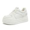 Muffin Platform White Shoes Women's 2025 Spring New Small Height Increase Soft Sole Versatile Bread Shoes Sports Board Shoes
