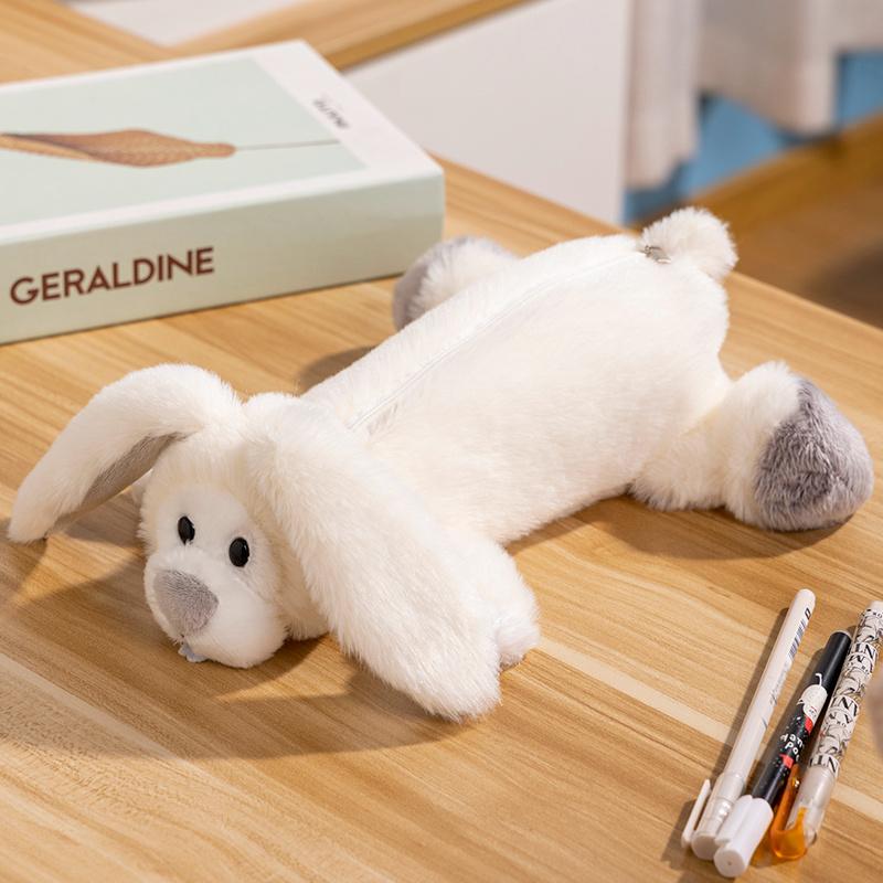 Plush Animal Pencil Case Cute Otter Birds Rabbit Pen Bag Animal Pencil Case Stationery Pouch School Season Gifts For Students