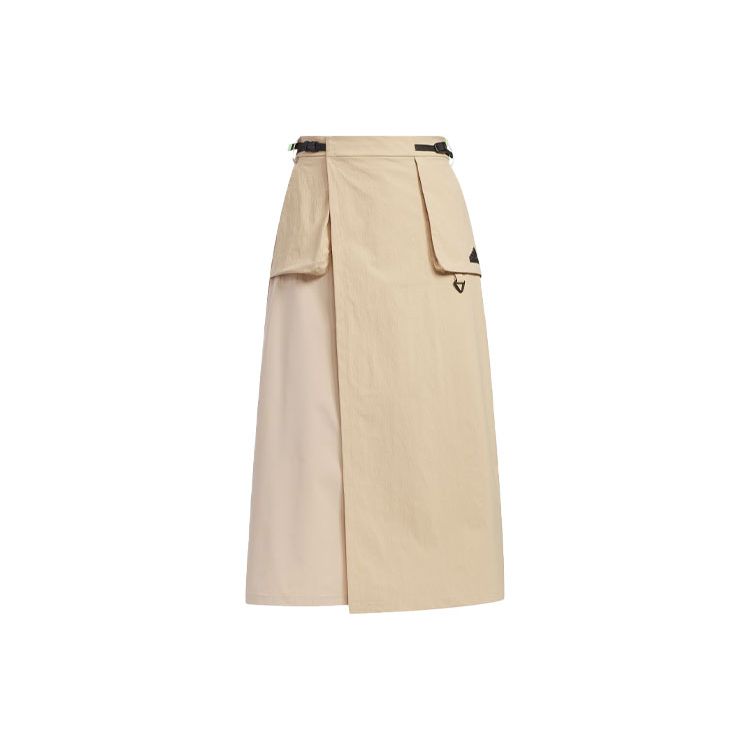 Adidas City Escape Cargo Wrap Midi Skirt Women Beige JE8586 XS