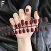 24Pcs/Set Matte False Nails Simple Solid Color Short Nails Press On Fake Nail Tips Full Cover Artificial Fingernails Detachable