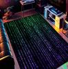 Neon LED 3D Illusion Spiral Grid Tunnel Carpet Visual Impact Gaming Esports Room Carpet Living Room Home Decoration Gift